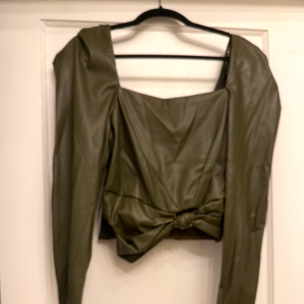 VEGAN LEATHER TOP